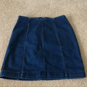 SOLD Free people stretchy denim skirt